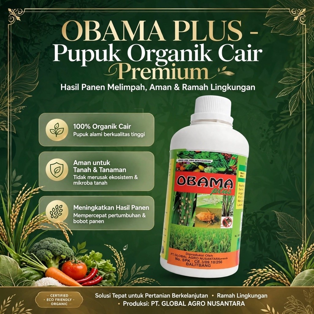 PUPUK CAIR ORGANIK OBAMA PLUS PUPUK ORGANIK CAIR 500 ml OBAMA PLUS