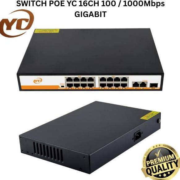 Switch Poe 16Port Poe Switch 16+3Ports 10/100Mbps/1000Mbps /SwitchHubPoe 2Uplink+Fo