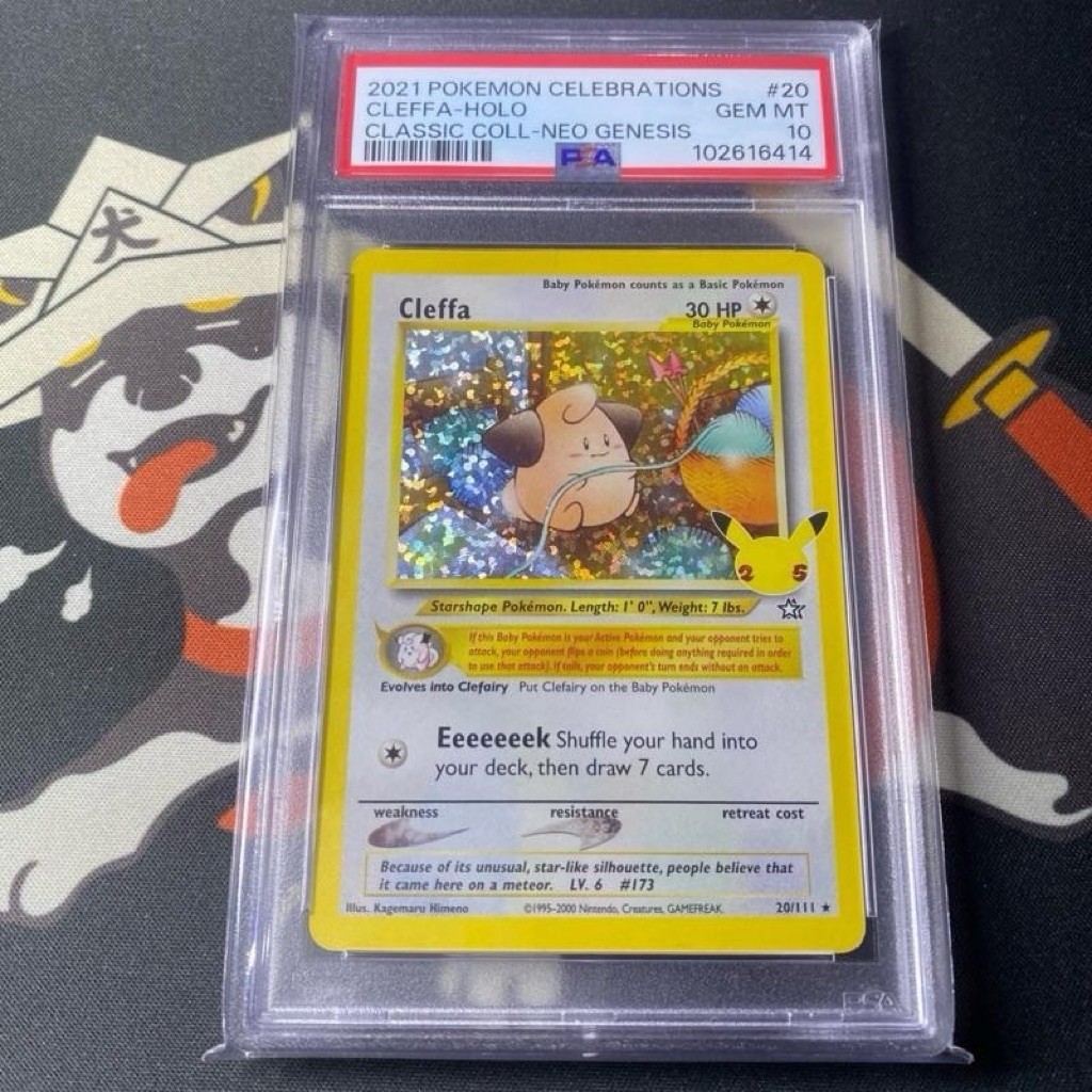 PSA 10 Cleffa Holo EN SWSH 25th Anniversary Celebrations Classic Collection Neo Genesis - Kartu Poke