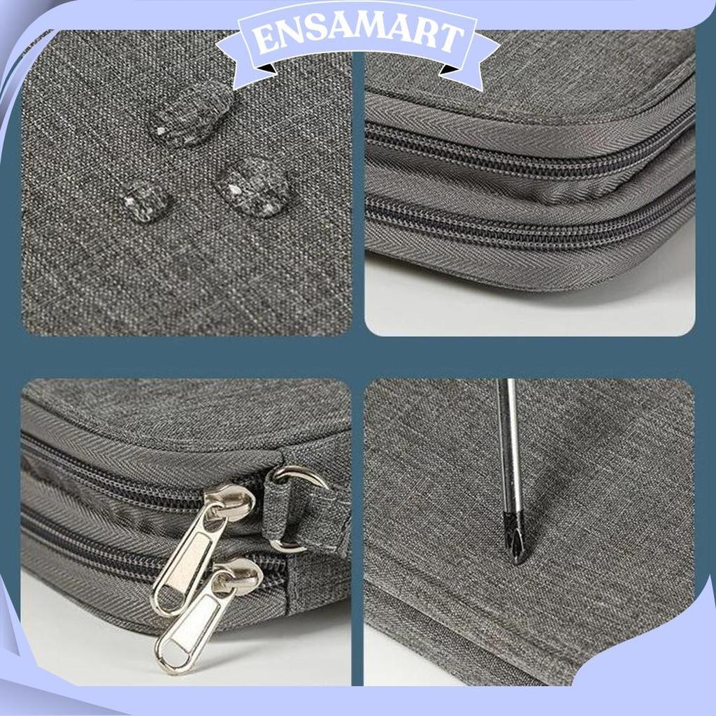 Pouch Dompet Travel Double Layers Mini Storage Organizer Cable Cord Ori