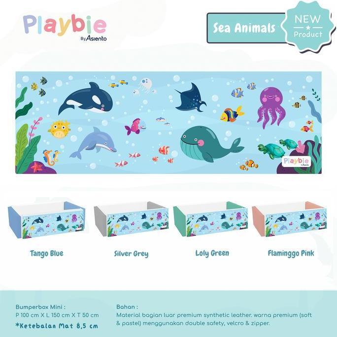 [Allthebest] Playbie playmat Bumper Bed / Bumper Box  150x100 Sea Animal series