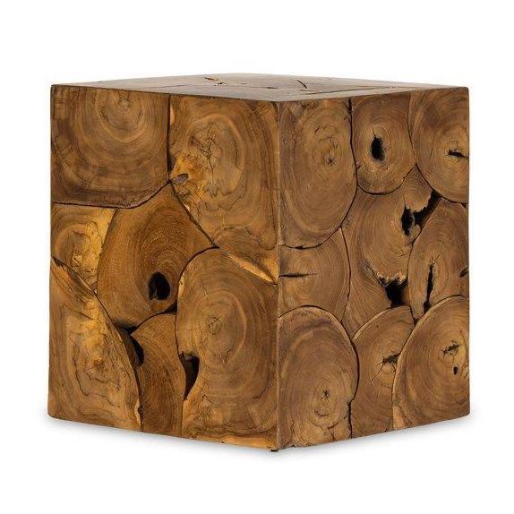 (Masterpiece) Stool Box Akar Jati Kotak Meja Slice Box Minimalis