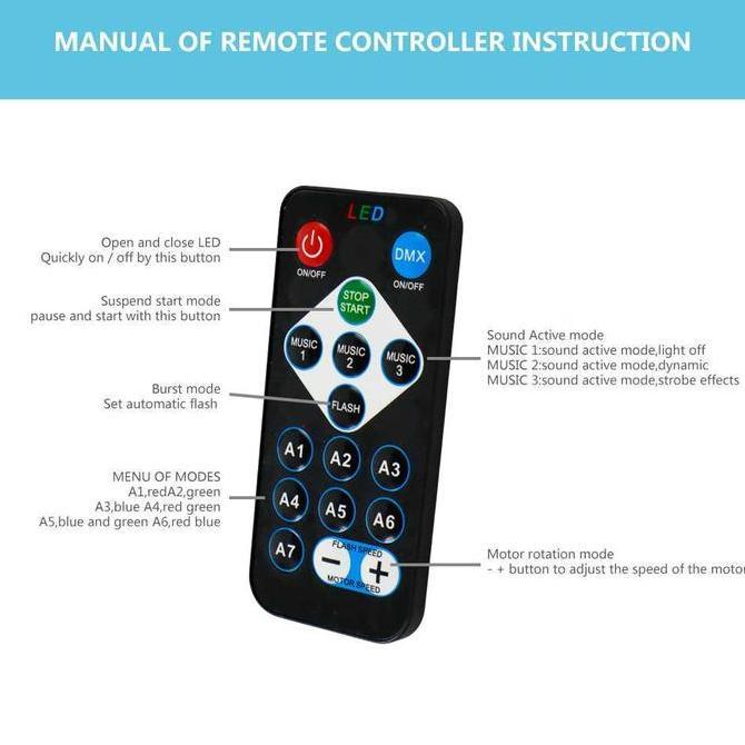 Taffled Proyektor Led Lampu Disco + Remote Control Eu Plug - Cy-Lv-Rg
