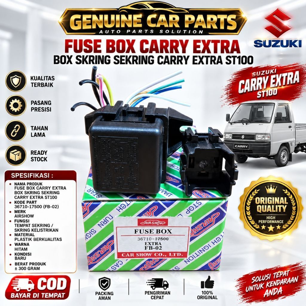 FUSE BOX CARRY EXTRA ST100 AIRSHOW 36710-17500 FB-02 BOX SKRING SEKRING MOBIL SUZUKI CARRY EXTRA ORI
