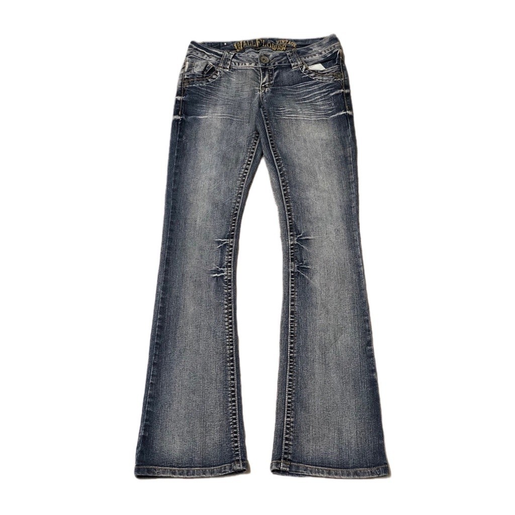 Y2K vintage wall flower low rise embroidered bootcut jeans