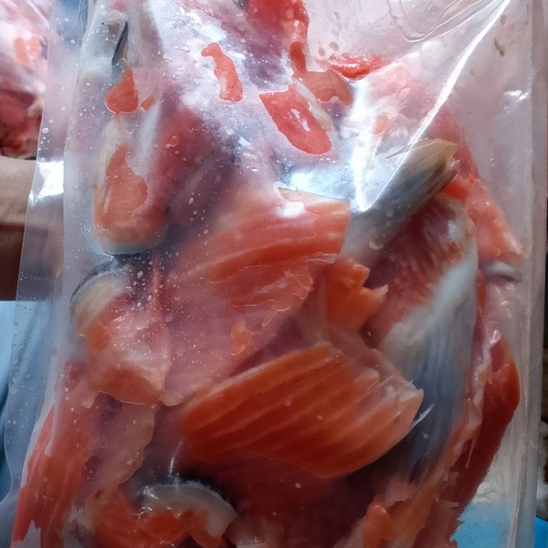salmon tetelan|tetelan salmon scrape|tetelan tulang iga salmon 1kg
