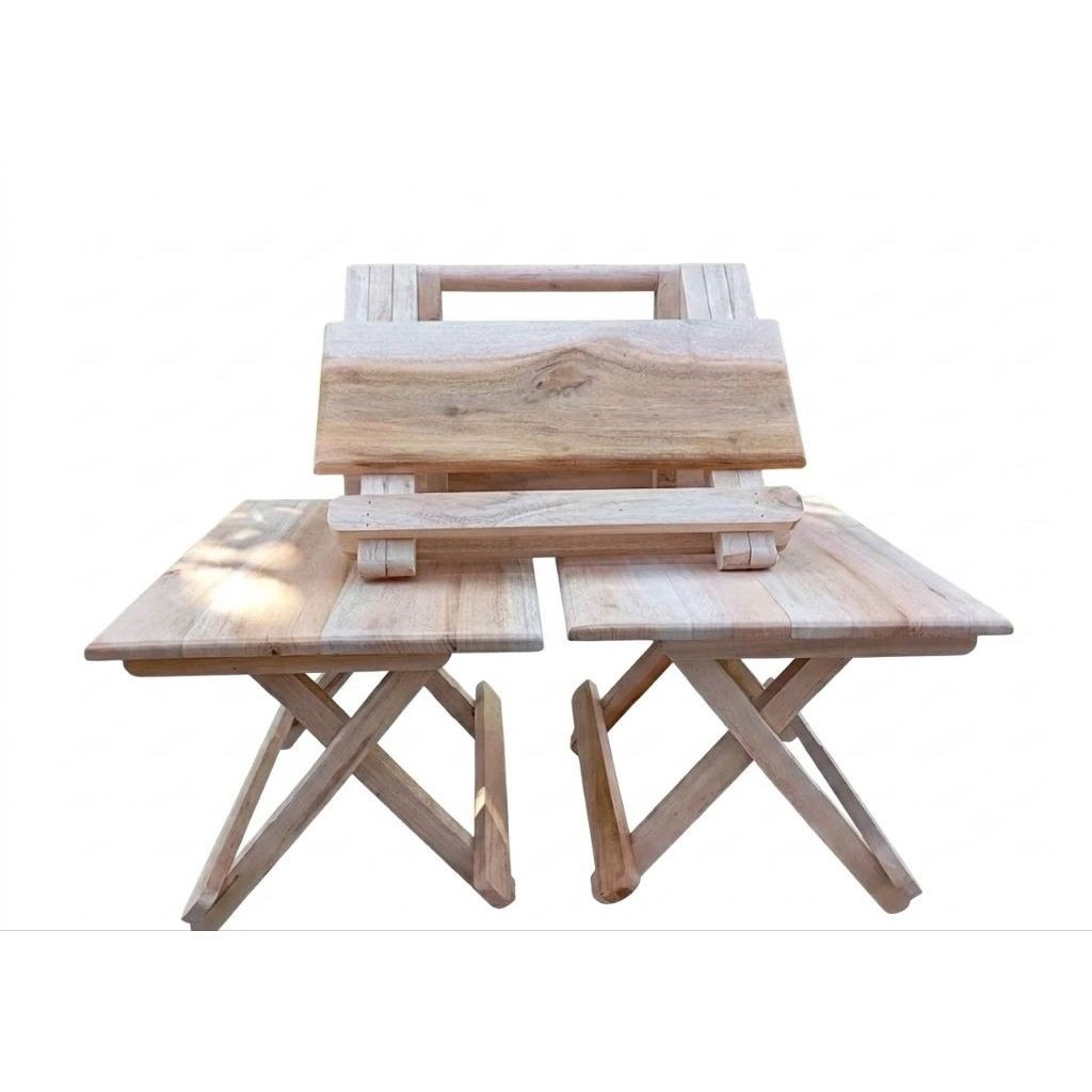 MEJA LIPAT KAYU SERBAGUNA - Meja Kayu Lipat Portable Kecil Lesehan Meja Ngaji Rehal Al Quran Meja Be