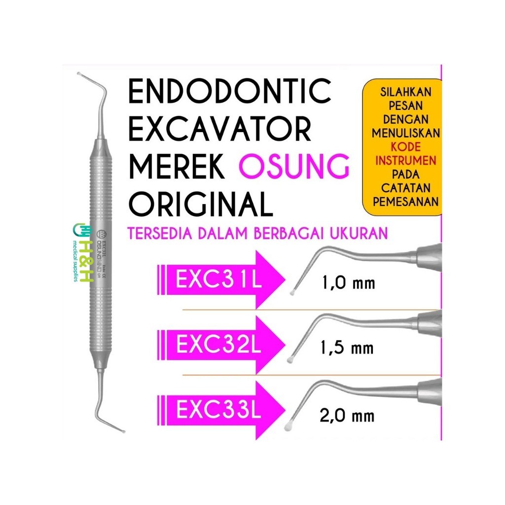 Excavator Endodontic OSUNG / Ekskavator Endodontik OSUNG