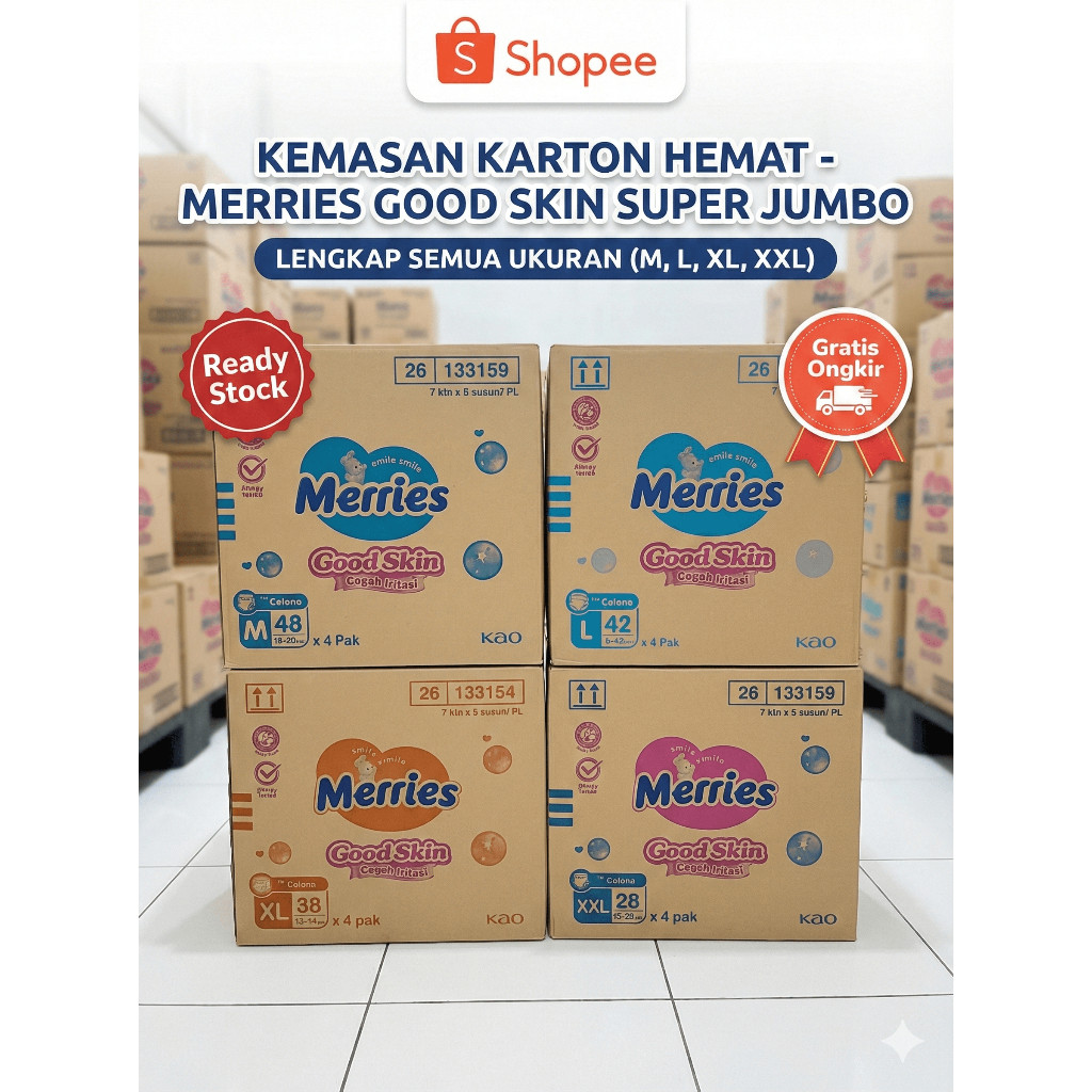 Merries Super Jumbo M48/L42/XL38 (KARTONAN)