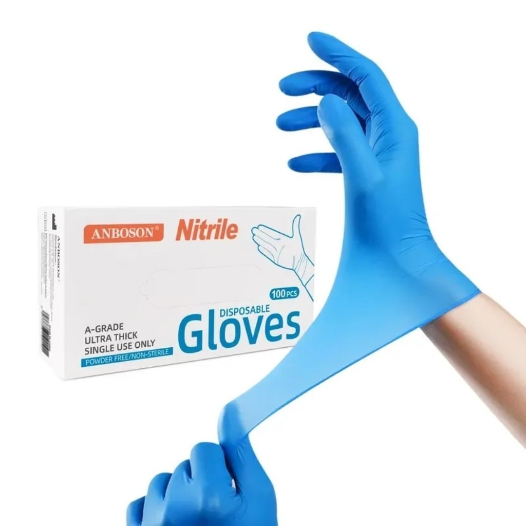 Sarung Tangan Handschoon Nitrile  100PCS - Non Latex, Elastis, Nonpowder - Medis