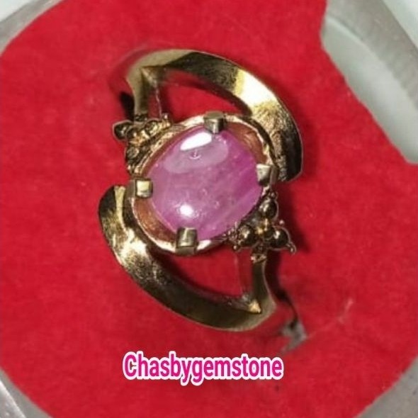 Cincin Batu ruby belang burma-Natural batu permata Ruby belang birma top crystal