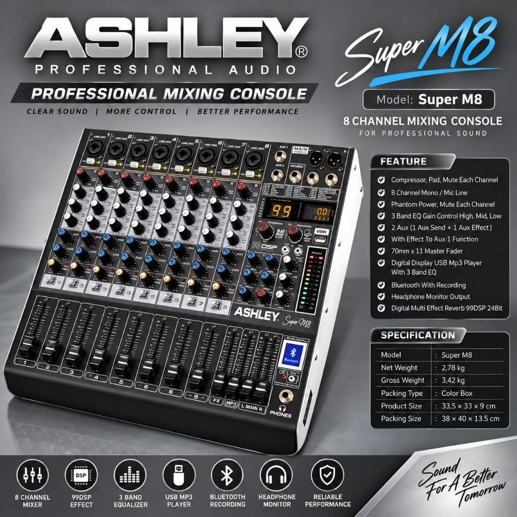 Mixer Ashley super m8 original ashley super M8 MIXER SUPER M8