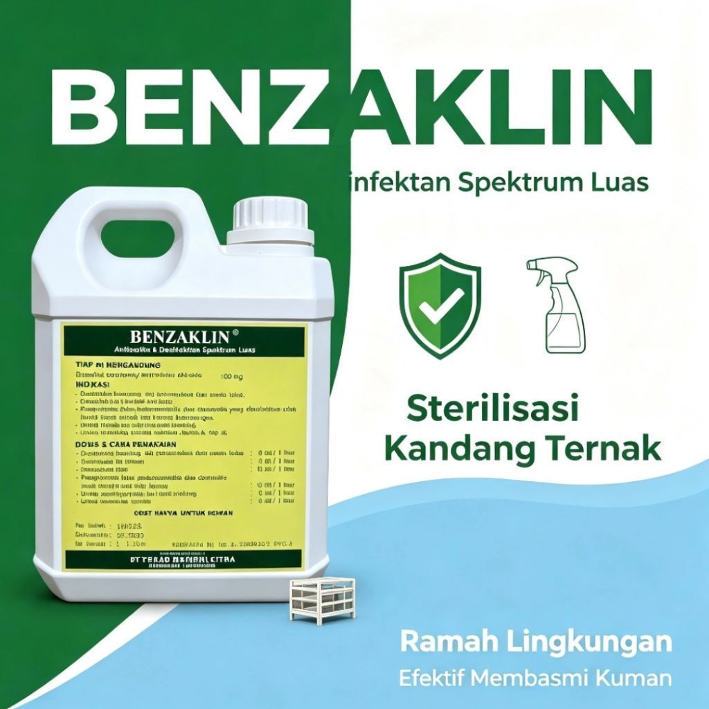 Benzaklin 1 Liter - Desinfektan Anti Virus & BakteriSETARA DENGAN DESTAN