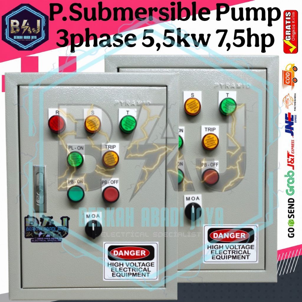 PANEL POMPA SUBMERSIBLE 3PHASE 5,5KW 7,5HP