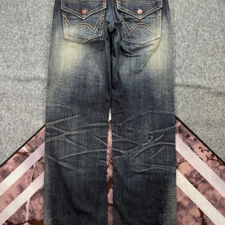 Celana jeans fading Edwin second