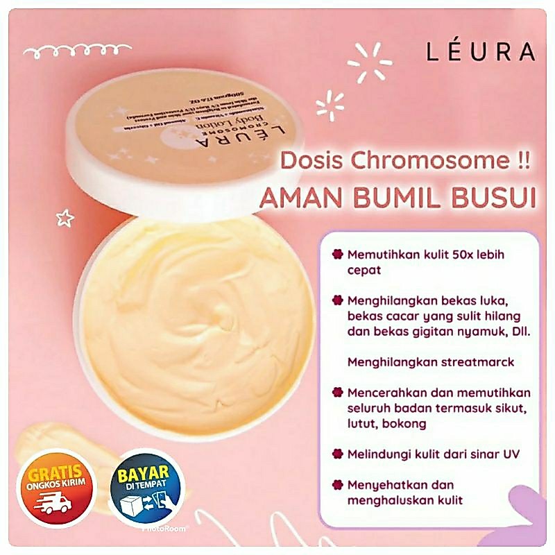 Leura Body Lotion Cromosome 250gr | HB Kromosom BPOM