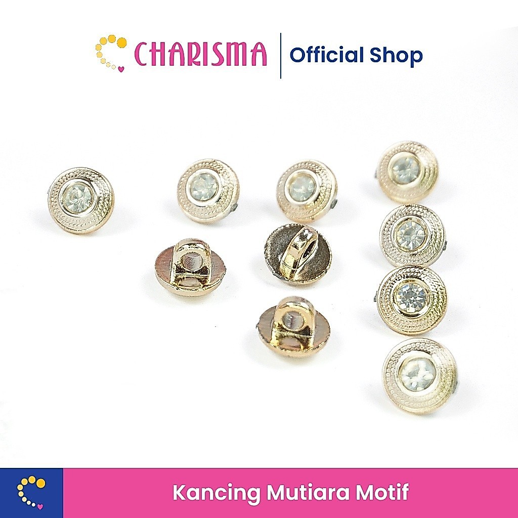 Charisma Kancing Motif Mutiara - Kancing Bulat Mutiara