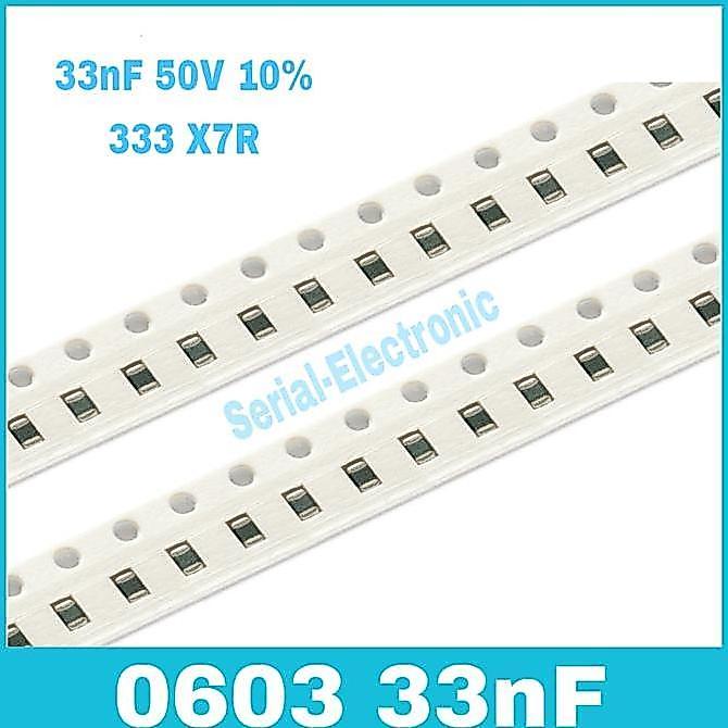 0603 33nF 50V 10% 1608 0.033uF Capacitor SMD 333 X7R Kapasitor Fixed MIN ORDER 5