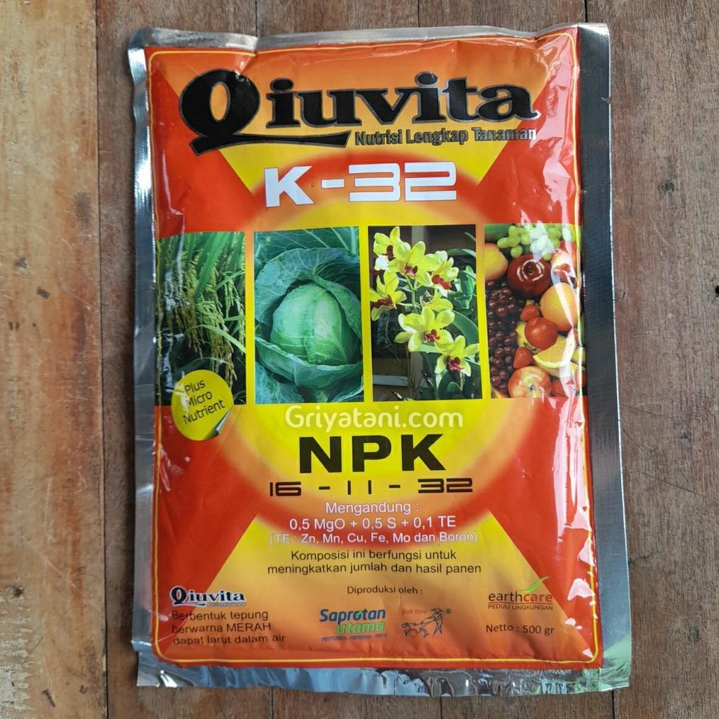 Pupuk Buah Qiuvita Merah K 32 500 Gram