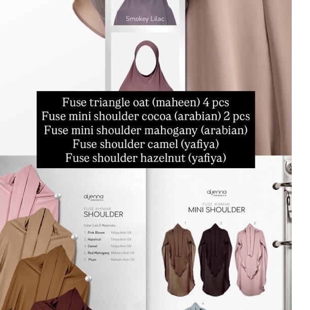 aljenna fuse khimar shoulder camel, hazelnut (yafiya uv), fuse khimar mini shoulder arabian mahogany