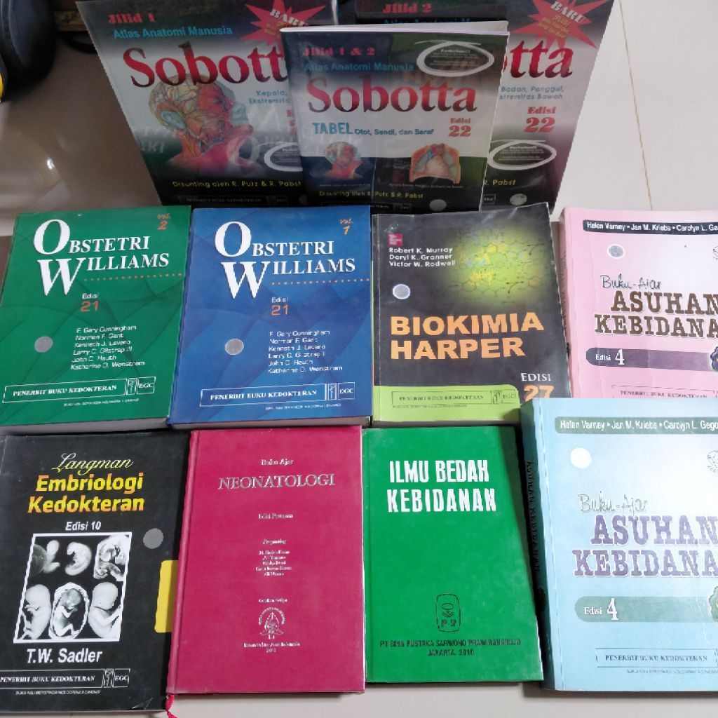 Preloved Buku Kedokteran Original Obstetri Williams, Biokimia Harper, Langman Embriologi, Asuhan Keb