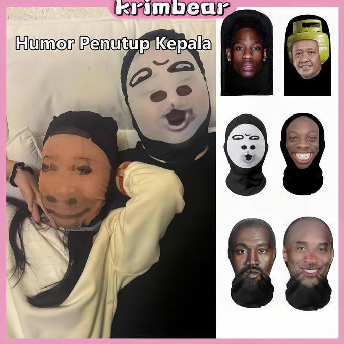 PREMIUM Topeng Lucu Wajah Ekspresi Wajah Abstrak Topeng Ugly Face Lucu Nailong  Masker Unik Kreatif 