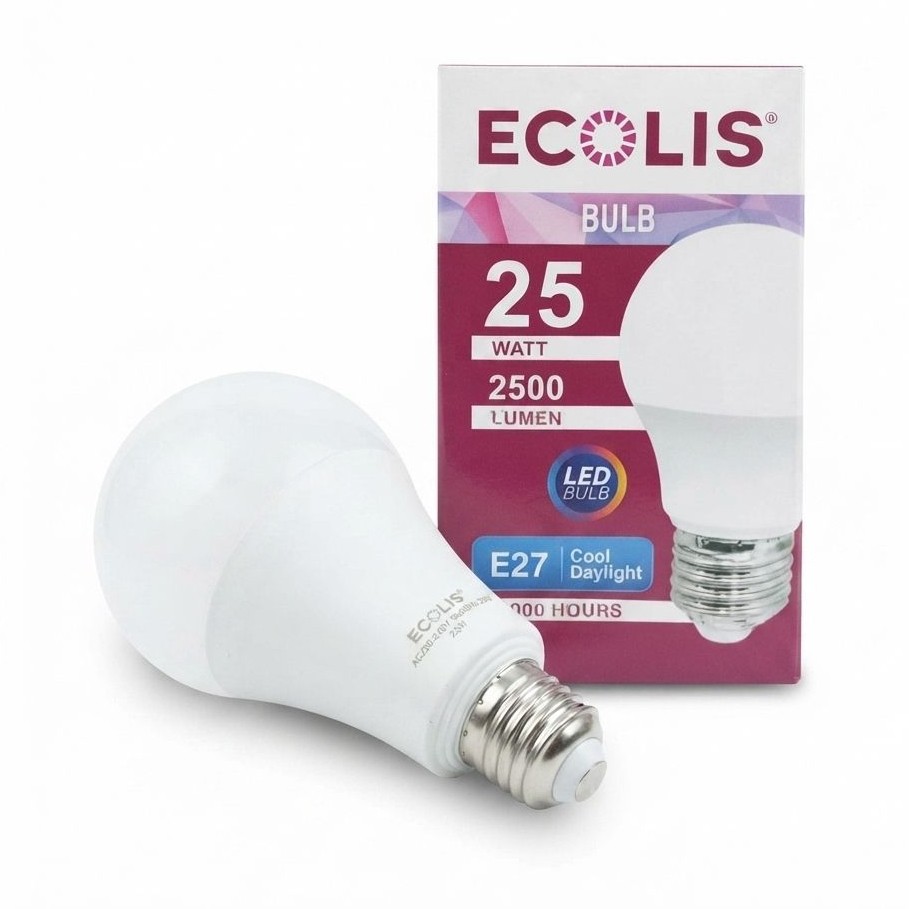 Lampu LED ECOLIS Bulb 25 Watt 2500 Lumen E27 Cool Daylight