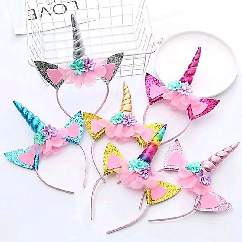 Bando unicorn tanduk | bando anak unicorn tanduk | bando tanduk unicorn | bandana unicorn bando anak
