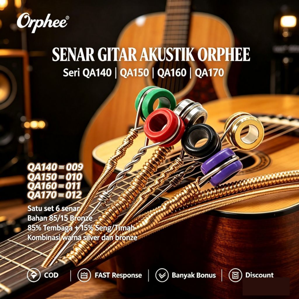 SENAR GITAR AKUSTIK ORPHEE ORIGINAL