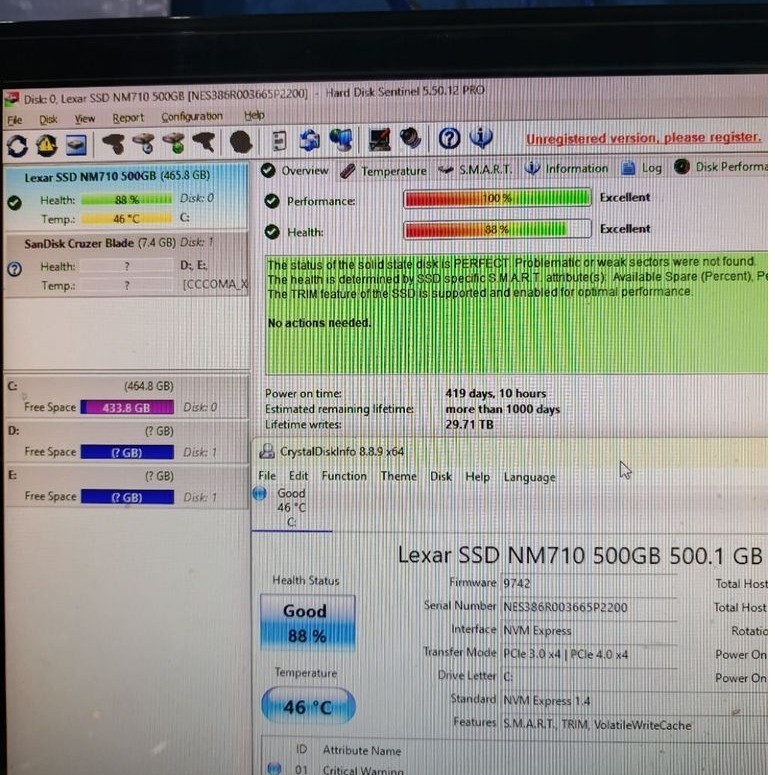 NVMe Lexar NM710 500 GB Gen 4