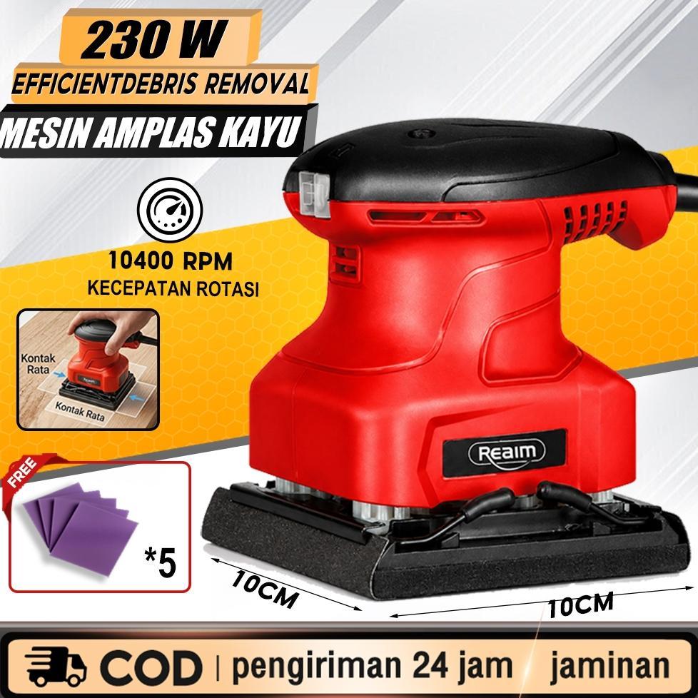 Reaim Mesin Amplas Kayu Elektrik Sander Amplas Electric Sander Finishing Sander Amplas Listrik