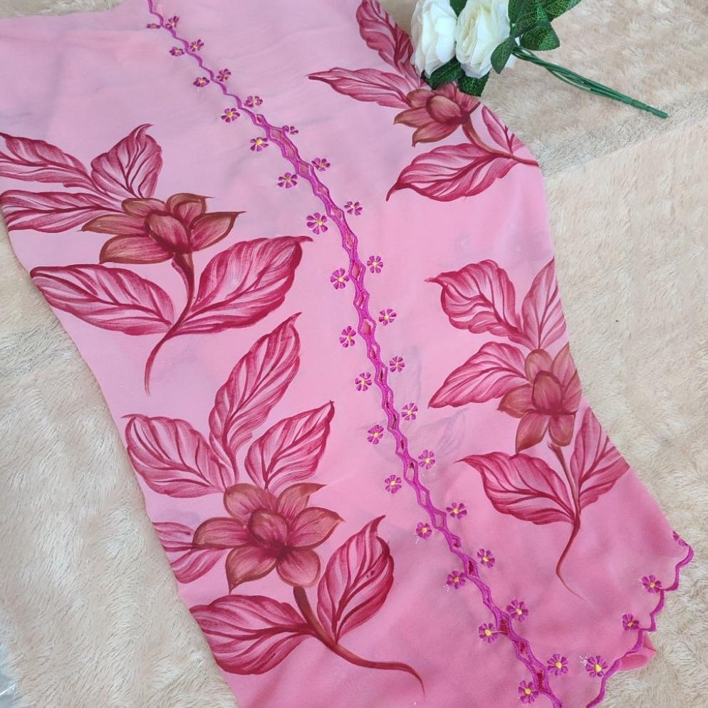 Kain kebaya bordir lukis//kain lukis handmade//kebaya lukis bordir bali