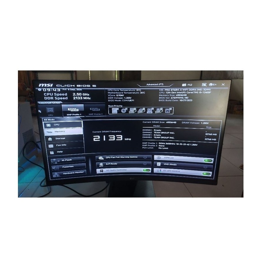 Monitor LG 32MR50C 32 Inch Second