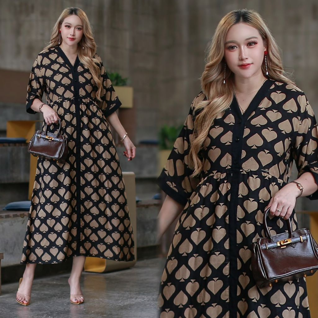ALICE DRESS RAYON POLOS LD 120  LENGAN PANJANG  / DASTER JUMBO KIMONO PIYAMA  RAYON PREMIUM BUSUI FR