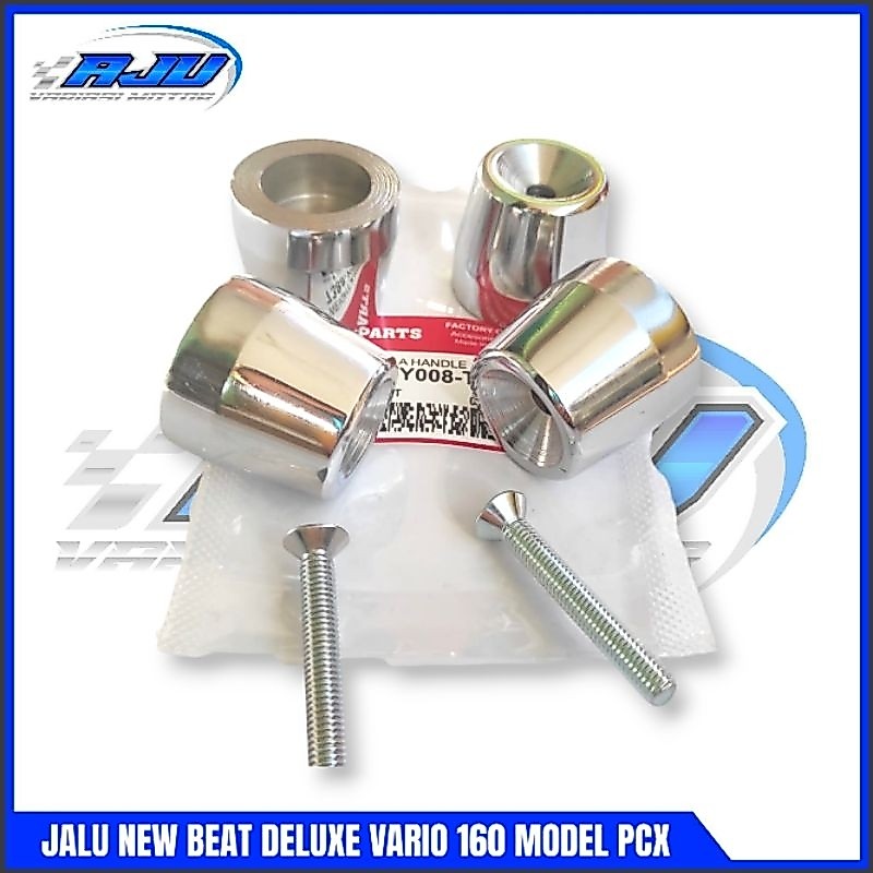 JALU STANG PCX BUBUT JALU STIR BEAT DELUXE VARIO 160 GENIO BEAT STREET 2020-2023 TERBARU CHROME FULL