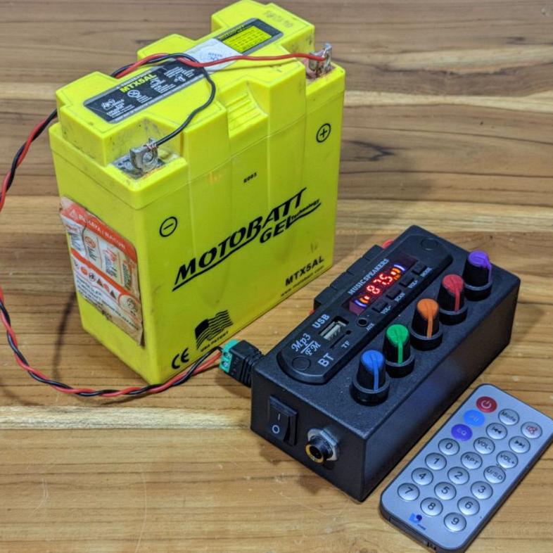Ampli Mobil BT Karaoke 12v Bluetooth FM Radio