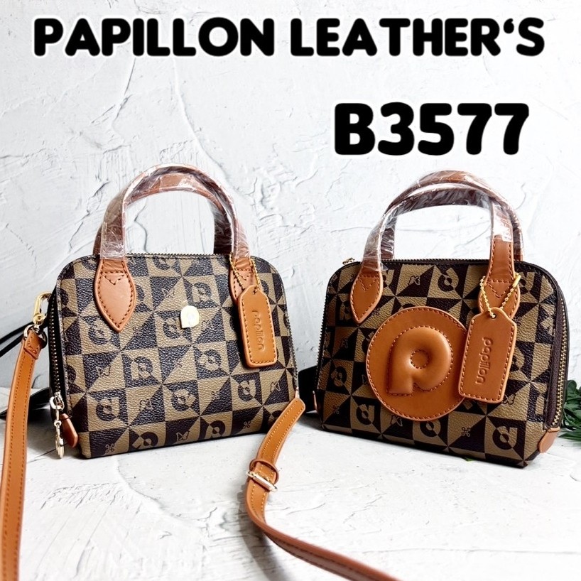 Tas Papillon Bandung B3577 Mini PVC Leather Motif 17x14cm Mini Dompet Ikat Pinggang