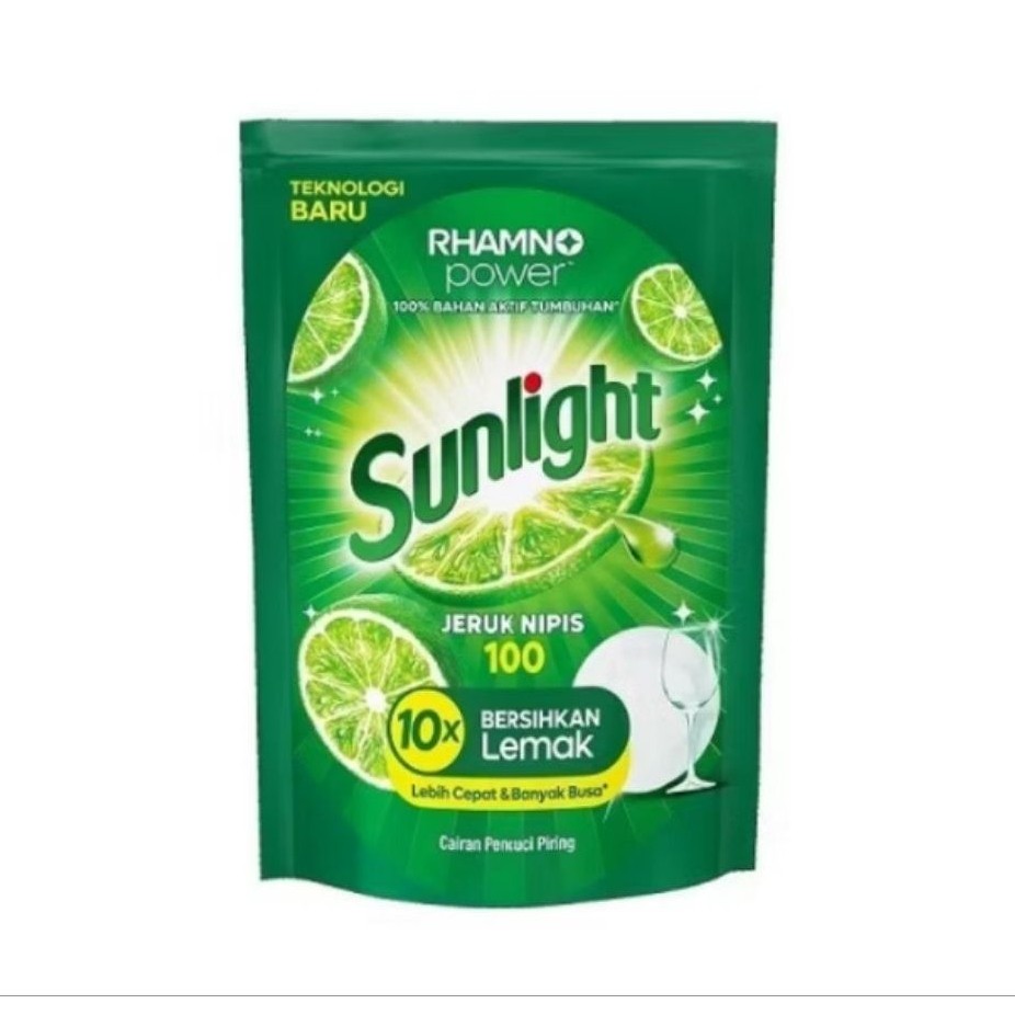 Sunlight Sabun Cuci Piring Jeruk Nipis 950 ml - Menghilangkan Lemak Membandel, Cepat Bilas, Aman unt
