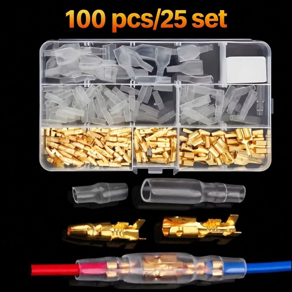 100 pcs Skun Kabel Motor Bulat Double Cabang Pengaman Kabel Motor Karet Cover Cowok Cewek