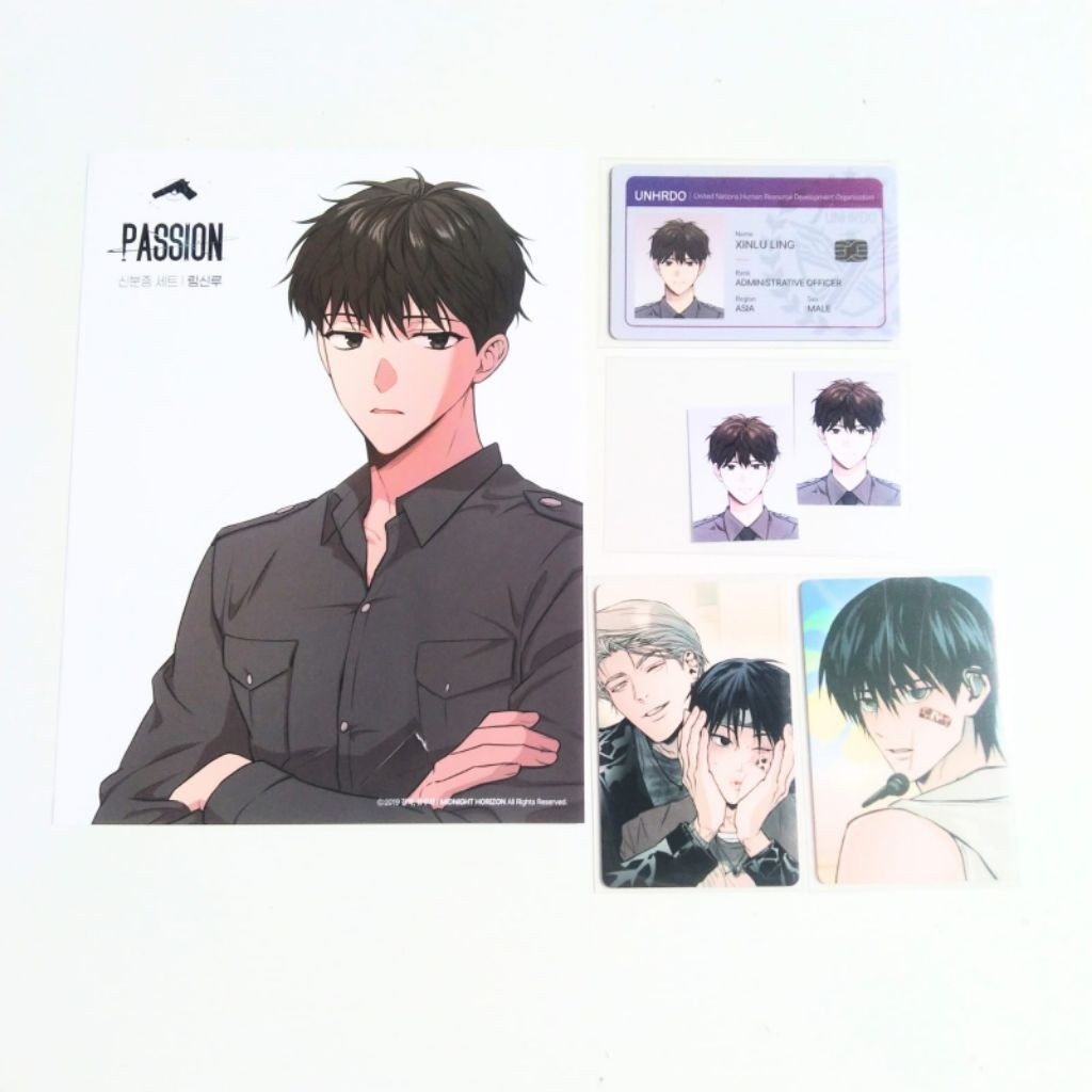 merch photocard official manhwa passion raga ling xinlu id card set 2019