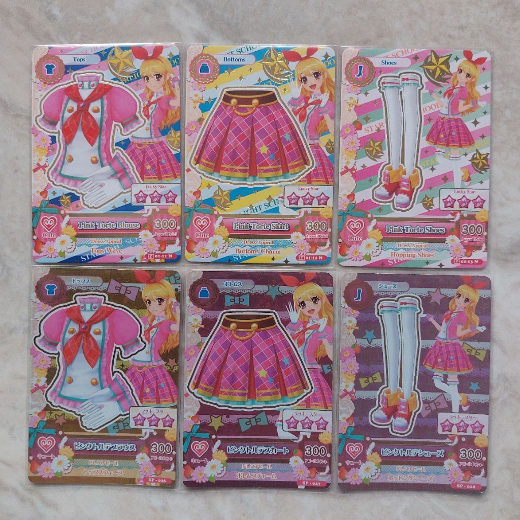 Kartu Aikatsu Pink Torte Set Ichigo Normal Gold