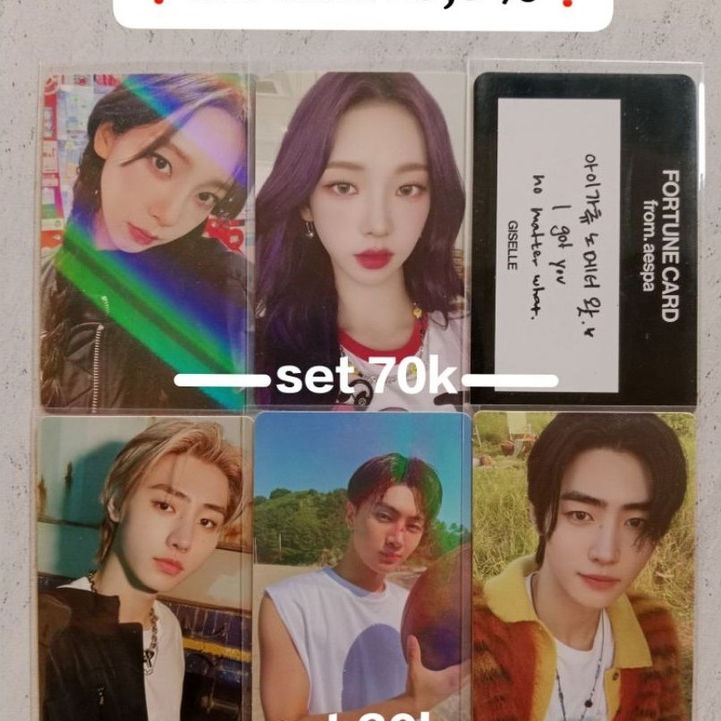[Ready Stock] official photocard aespa enhypen karina giselle sunghoon jay benefit ld luckydraw dd o