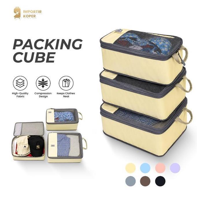 NEW Joshee Packing Cubes 3 Set Expandable Lightweight Travel Organizer Luggage Suitcase