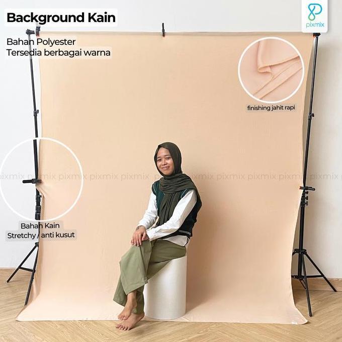 Gassx- Background Foto Studio Polos / Background Foto Kain - .4 X Meter