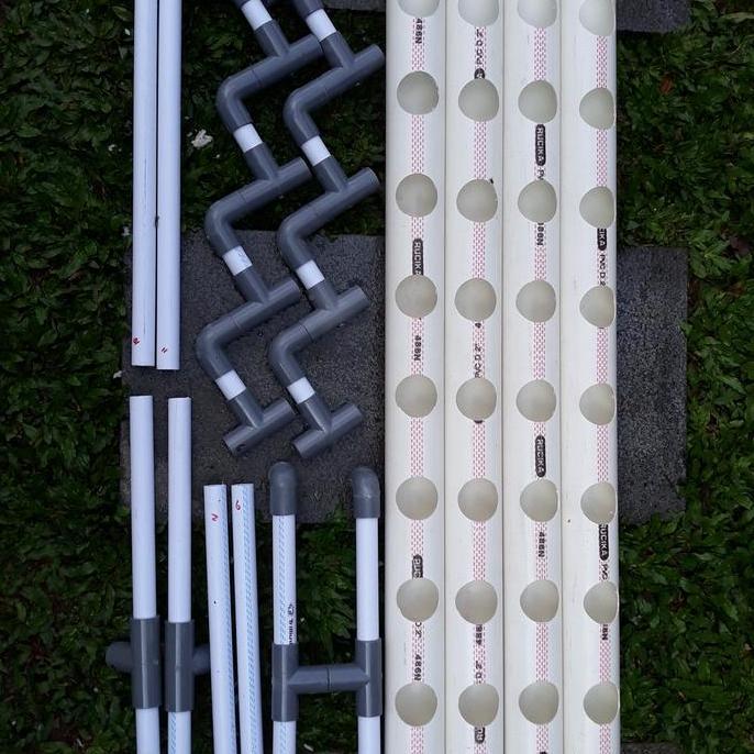 Instalasi Hidroponik Set NFT & DFT 2 inchi + Rangka