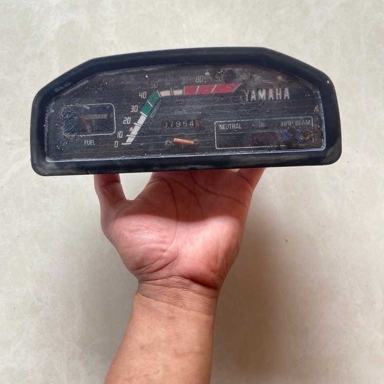 speedometer yamaha super deluk v80 robot original bekas / speedometer yamaha super deluxe original b