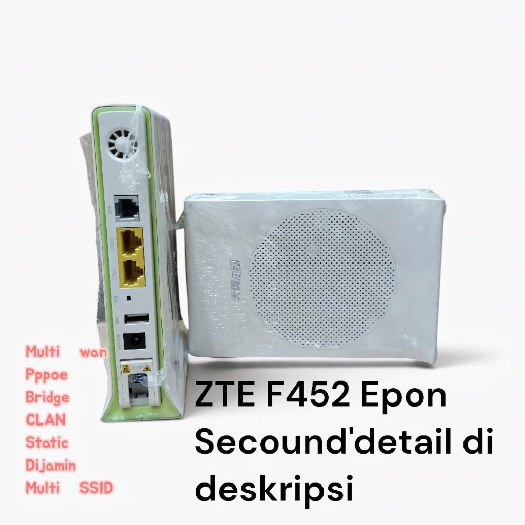 ONT EPON ONU ZTE ZXHN F452 ACCESS POINT WIRELESS WIFI BUKAN F660 F450 F460 F609 GPON
