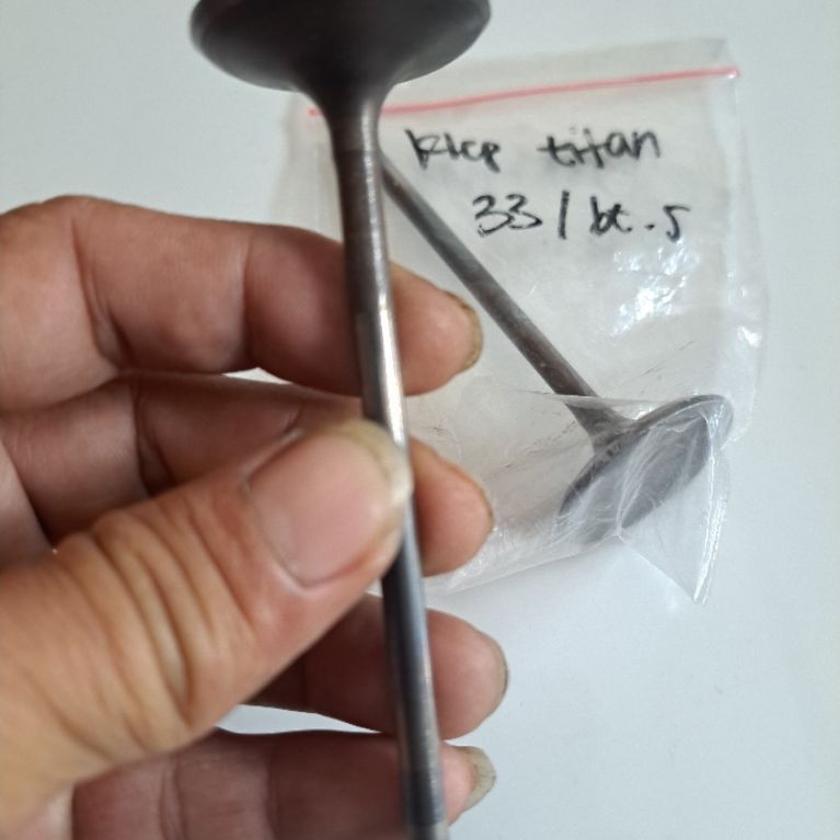 klep titanium 33m batang 5mm panjang 98