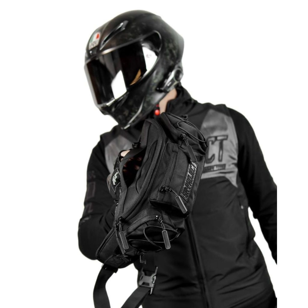 waistbag SR-PROJECT NV Black Edition waterproof | Tas slempang motoran