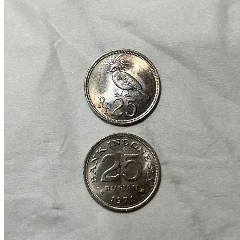 Koin Rp25 rupiah tahun 1971 Bank Indonesia untuk koleksi kuno dan mahar